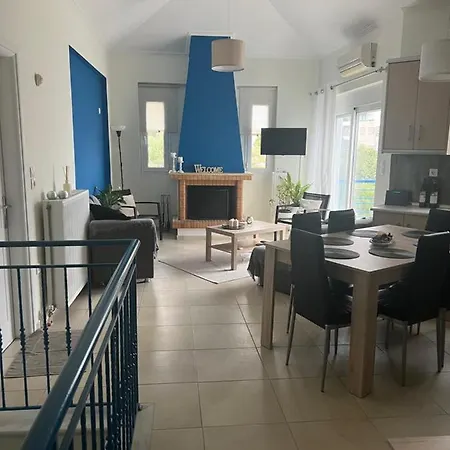 Blue And White Apartment Schinias
